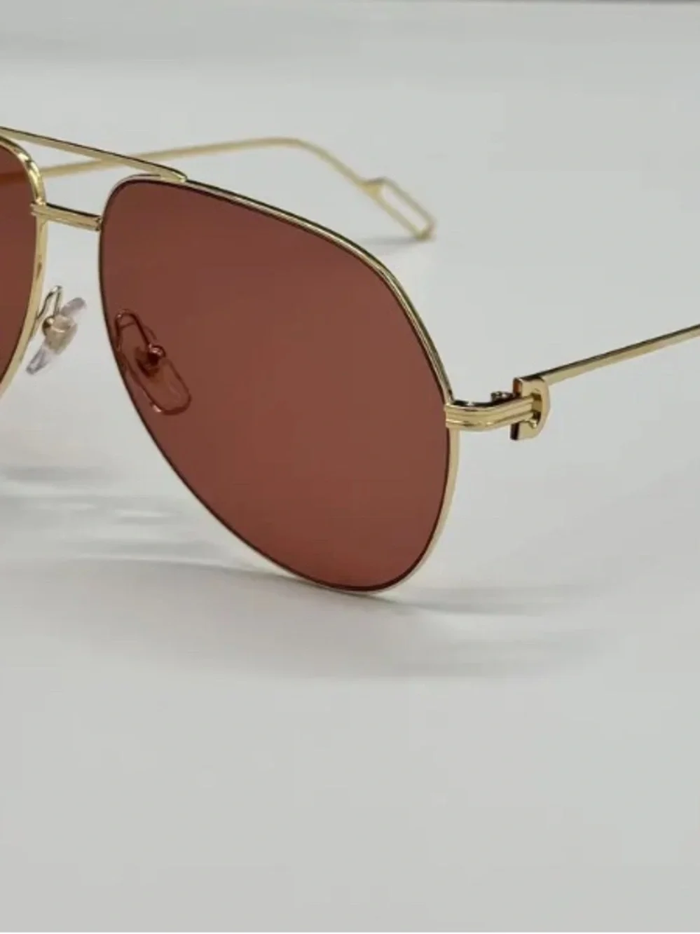 Cartier Aviator Sunglasses in Pink/Gold